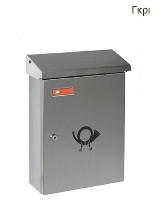 Viometal LTD Ancona 250 Outdoor Mailbox Metallic in Gray Color