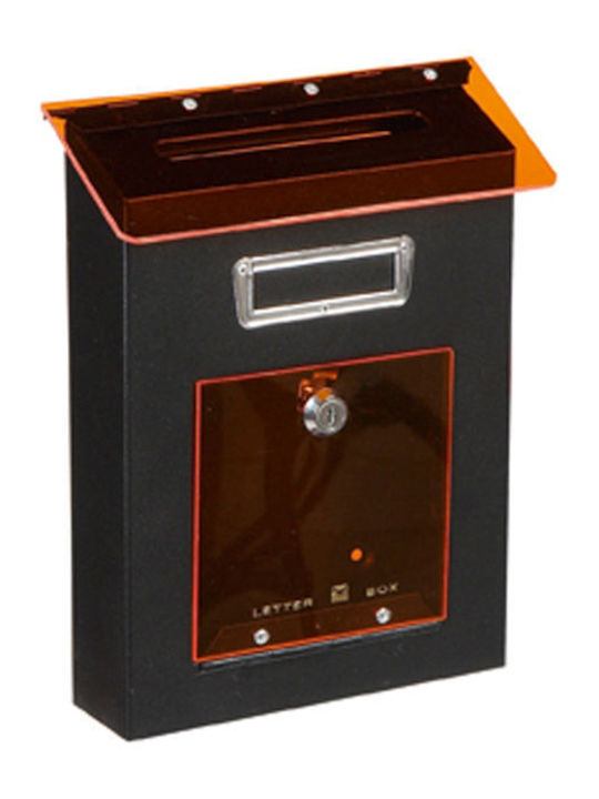 Viometal Outdoor Mailbox Metallic in Black Color 19.5x5.6x27.5cm