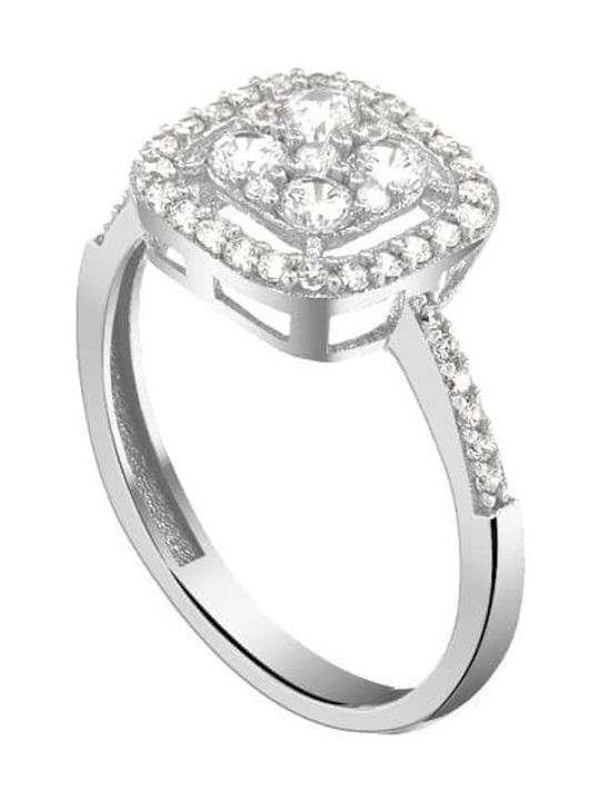 Eforo Damenring Weißgold 14K