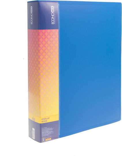 Mappe Suppl mit 100 Plastikhüllen Folien für Papier A4 Hellblau 1Stück