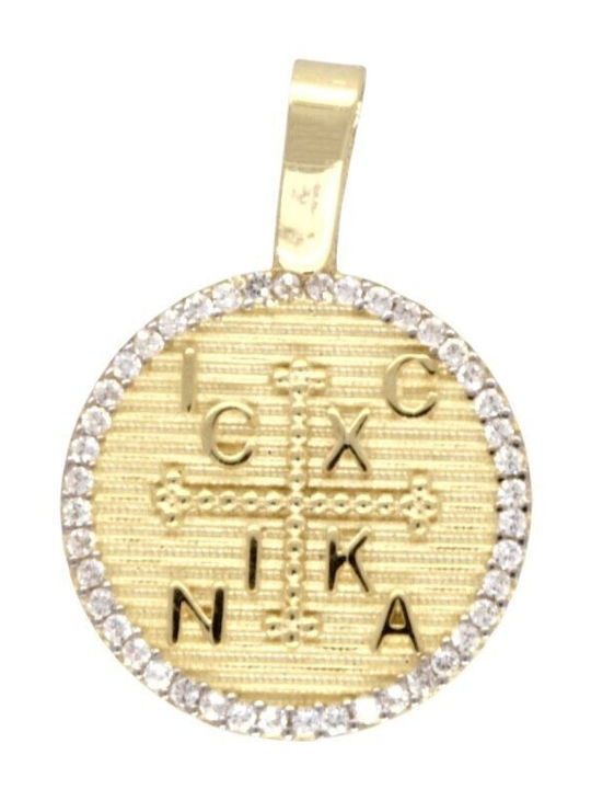 Noitakis Charm Talisman Konstantin mit Steinen aus 14K Gold mit Zirkon