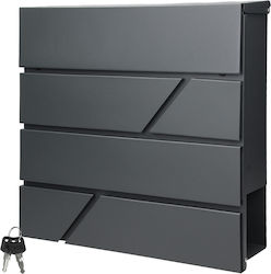 ML-Design Briefkasten Für Draußen Inox Anthrazit 37x11x37cm ML-Design Briefkasten Für Draußen Inox Anthrazit 37x11x37cm