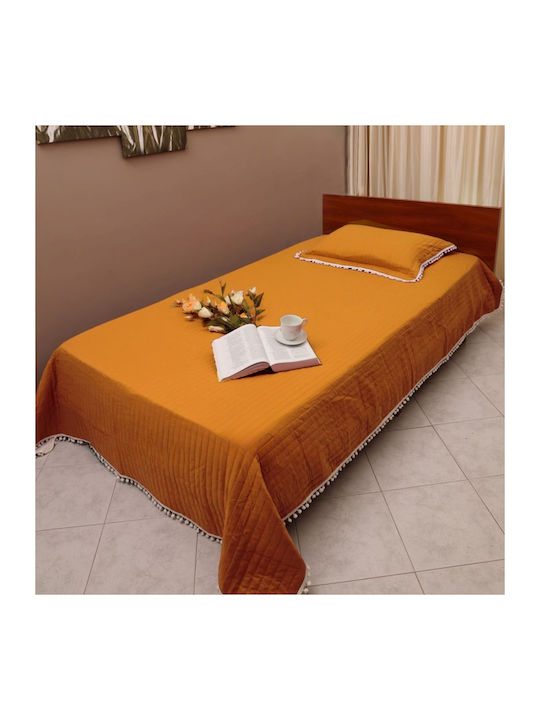 Olia Home Покривало Полутораспално Розов 180x250см