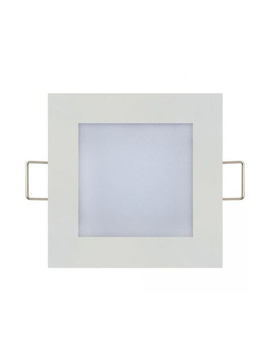 Horoz Electric Τετράγωνο Χωνευτό LED Panel Ισχύος 3W με Φυσικό Λευκό Φως