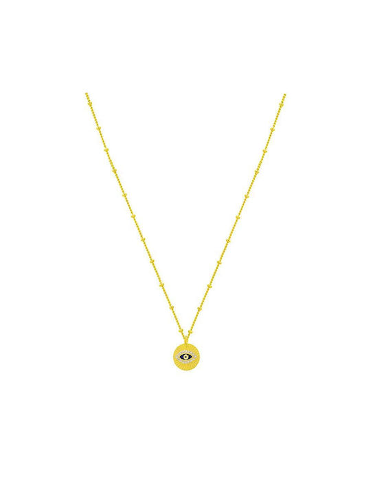 Amor Amor Necklace Eye from Gold Plated Silver