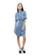 Devergo Sommer Mini Hemdkleid Kleid Blau