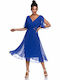 Midi Dress for Wedding / Baptism Blue