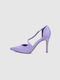 Joya Pointed Toe Purple Heels with Strap