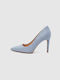 Joya Suede Pointed Toe Light Blue Heels