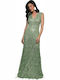 Summer Maxi Dress for Wedding / Christening Green
