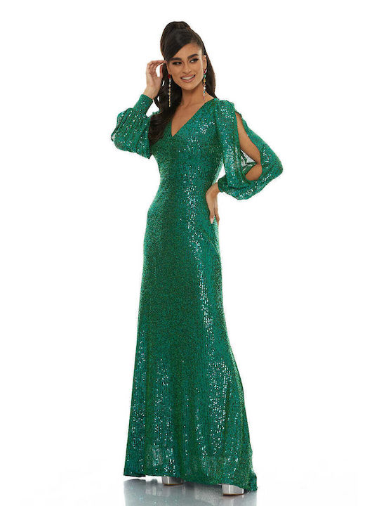 RichgirlBoudoir Maxi Evening Dress Green