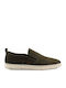 Leder Herren Freizeitschuhe Grün