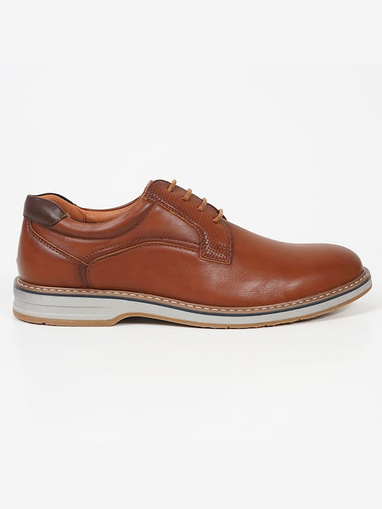 Piazza Shoes Men's Leather Casual Shoes Brown