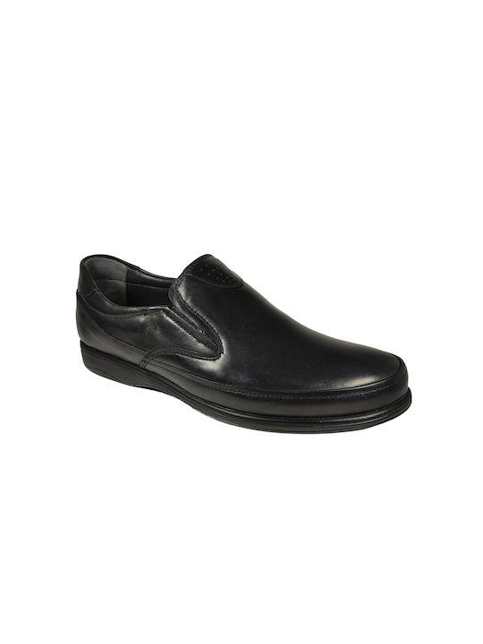 Δάφνη Δερμάτινα Ανδρικά Casual Παπούτσια Ανατομικά Μαύρα