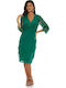 Rochie Midi Pentru Nuntă / Botez Verde