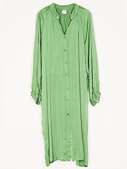 Cuca Midi Shirt Dress Dress Green