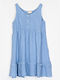 Cuca Summer All Day Sleeveless Mini Dress Light Blue