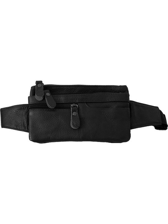 Gift-Me Men's Leather Waist Bag Black