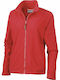 Fleece Damen Jacke in Rot Farbe