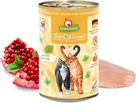 Granata Pet Foods Delicatessen Pur Υγρή Τροφή για Ενήλικες Γάτες σε Κονσέρβα με Κοτόπουλο χωρίς Σιτηρά 800gr