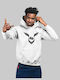 TKT Men's Sweatshirt with Hood and Pockets White