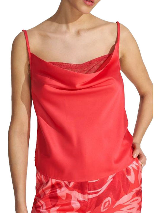 Ale - The Non Usual Casual Women's Satin Lingerie Top Orange