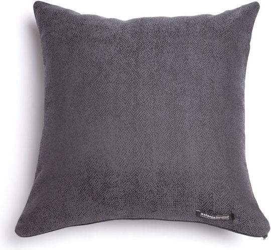 Aslanis Home Decorative Pillow Case Kedros Anthracite / Black 45x45cm Aslanis Home Decorative Pillow Case Kedros Anthracite / Black 45x45cm