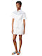 BSB Sommer Mini Hemdkleid Kleid Weiß
