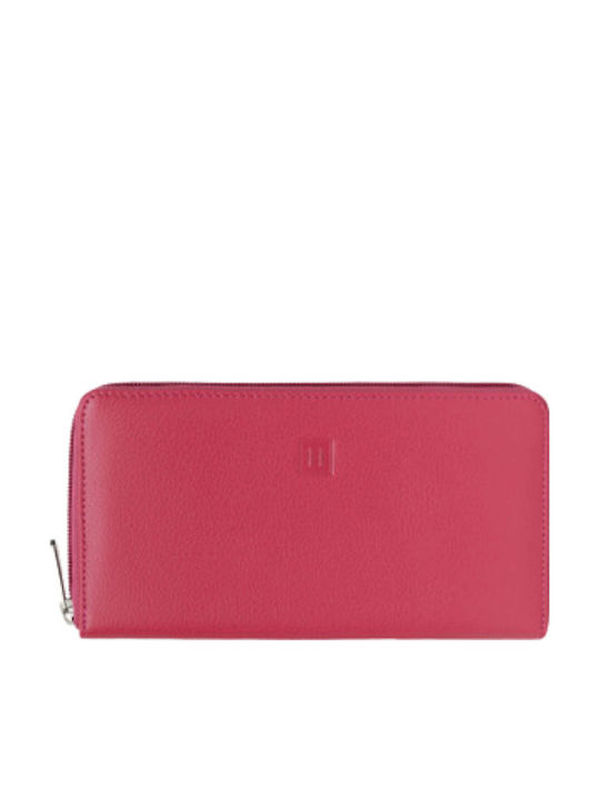 Hexagona Large Leather Women's Wallet Fuchsia