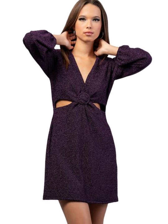 Bellino Mini Evening Dress Purple