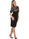 Sommer Mini Abendkleid Schwarz
