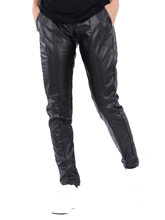 Freddy Γυναικείο Υφασμάτινο Παντελόνι με Λάστιχο σε Κανονική Εφαρμογή Μαύρο