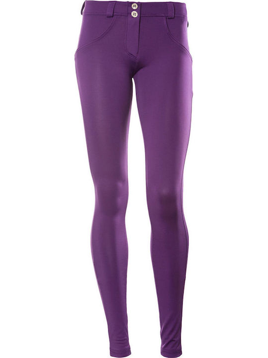 Freddy Γυναικείο Υφασμάτινο Παντελόνι Push-up Skinny Fit Μωβ