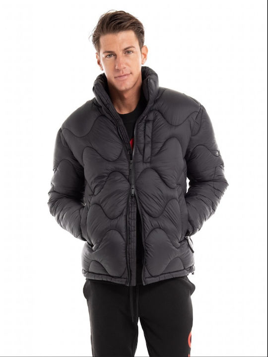 Selected Herren Winter Jacke Puffer Schwarz