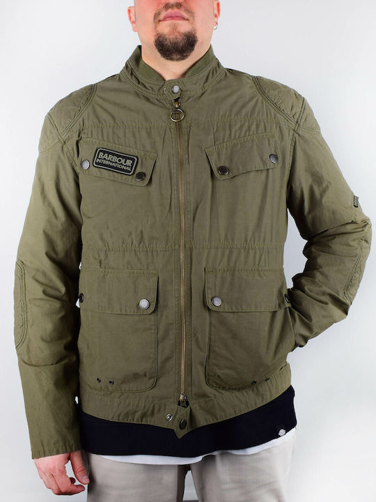 Barbour Herren Winter Jacke Lässig Khaki