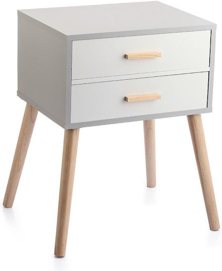 Nachttisch Holz Gray 45x45x62cm