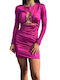 Chica Mini Evening Dress Purple