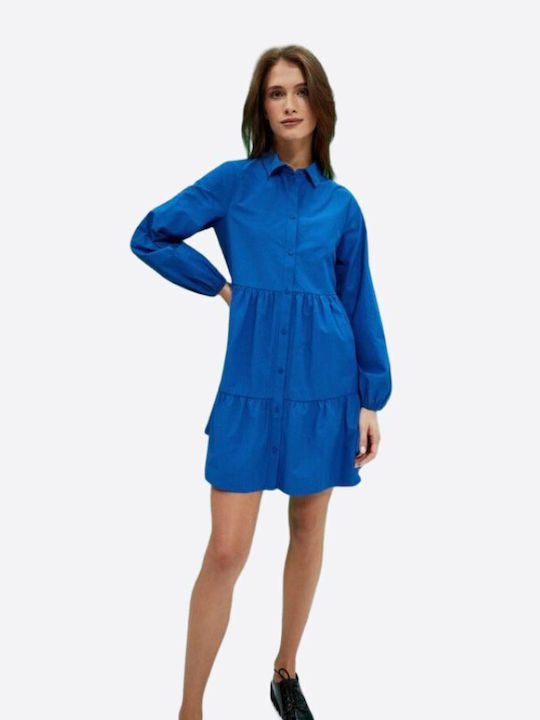 Make your image Midi Shirt Dress Dress Blue