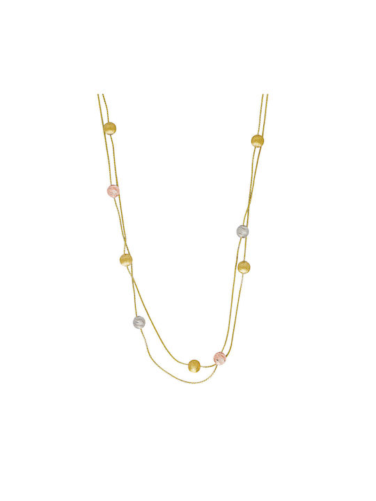 Kiriakos Gofas Necklace Double from Gold 14K