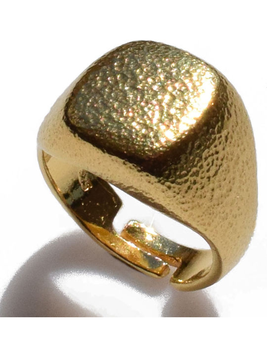 Bizoutaki Women's Chevalier Silver Gold Plated Ring Bizoutaki Women's Chevalier Silver Gold Plated Ring
