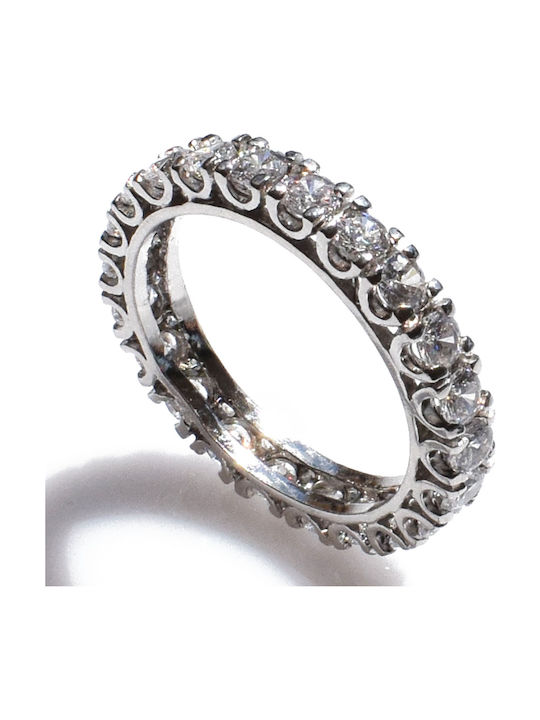 Bizoutaki Ring Small Wedding Band with Zircon made of Silver Bizoutaki Ring Small Wedding Band with Zircon made of Silver