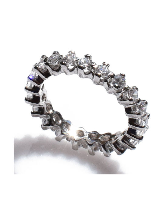 Bizoutaki Ring Small Wedding Band with Zircon m...