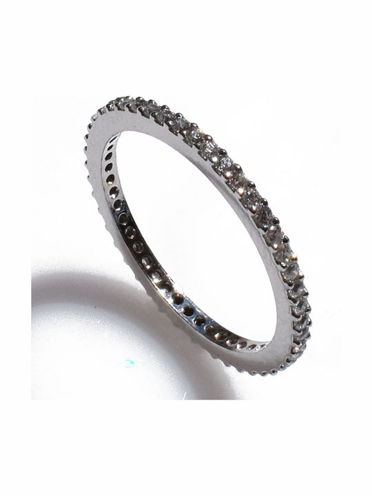 Bizoutaki Ring Small Wedding Band with Zircon made of Silver Bizoutaki Ring Small Wedding Band with Zircon made of Silver