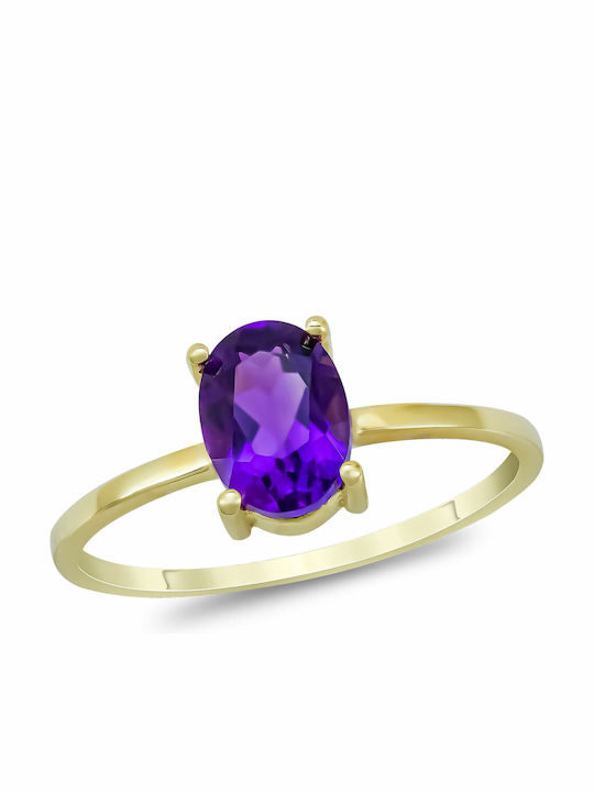 Kiriakos Gofas Ring with Stones made of Gold 14K