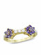 Kiriakos Gofas Ring with Stones made of Gold 14K