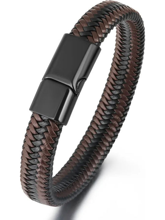 Legend Accessories Men's Leather Bracelet 21cm