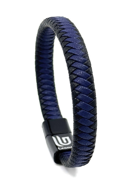 Legend Accessories Men's Leather Bracelet 21cm