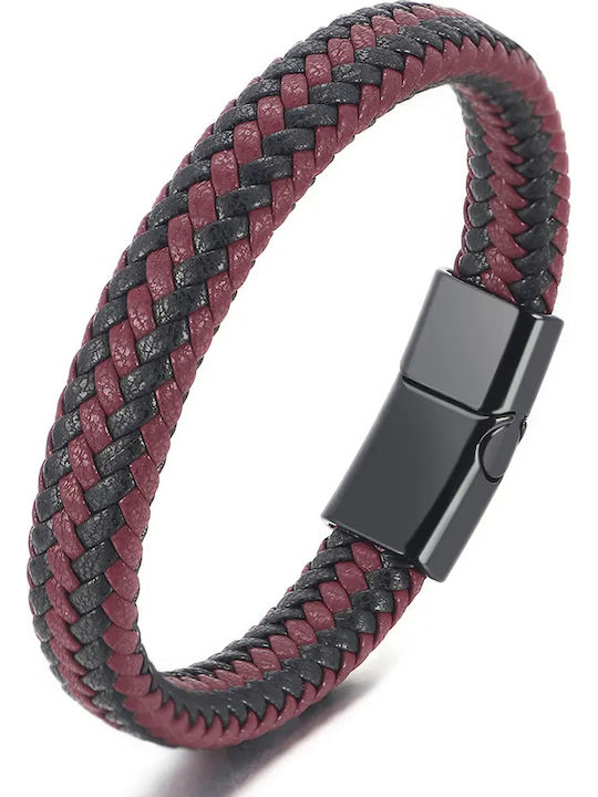 Legend Accessories Men's Leather Bracelet 21cm ...