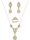 Kiriakos Gofas Set with Necklace , Earrings & Ring from Gold 14K with Stones