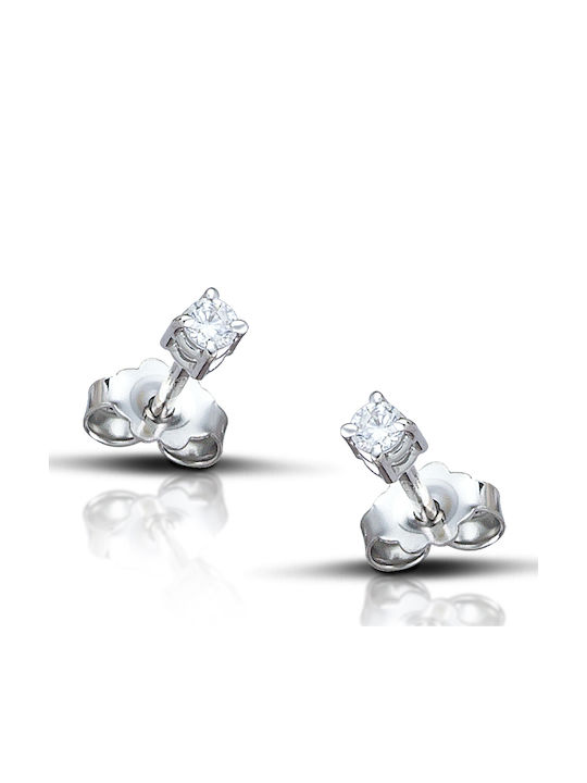 Hillas Cercei din White Gold cu Diamant